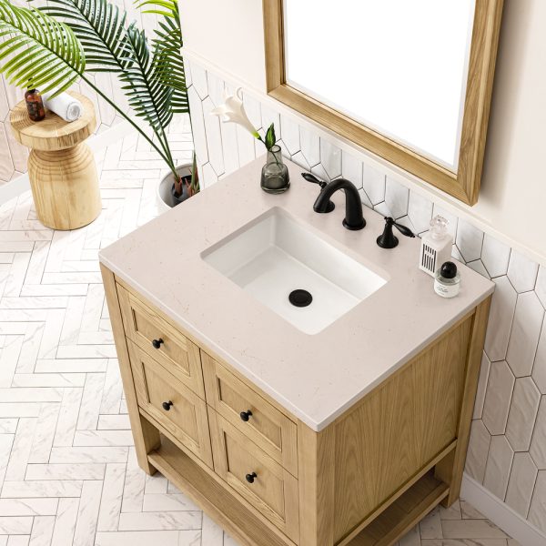 Breckenridge 30" Bathroom Vanity In Natural Light Oak With Eternal Marfil Top