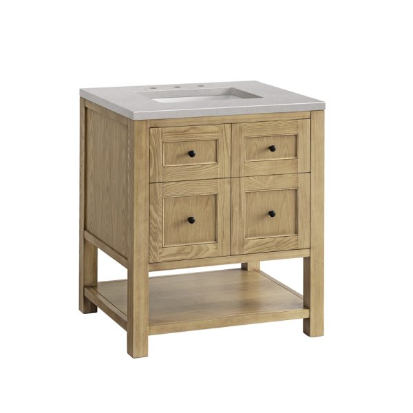 Breckenridge 30" Bathroom Vanity In Natural Light Oak With Eternal Serena Top