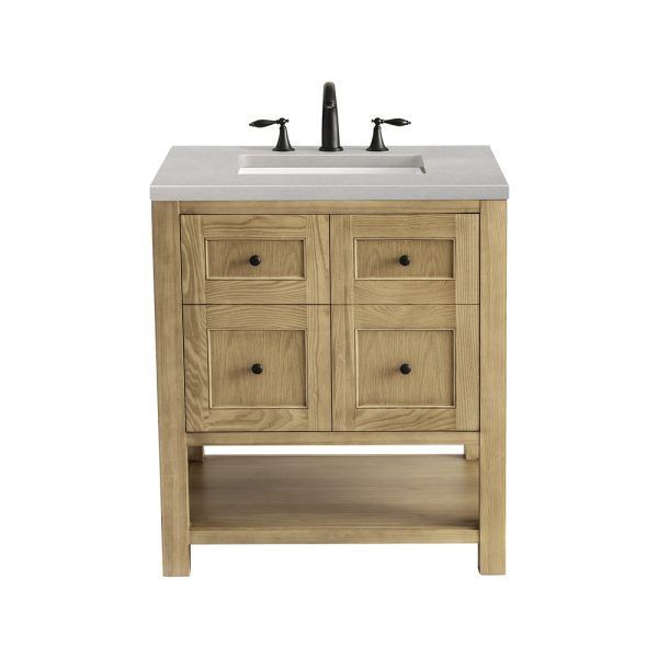 Breckenridge 30" Bathroom Vanity In Natural Light Oak With Eternal Serena Top