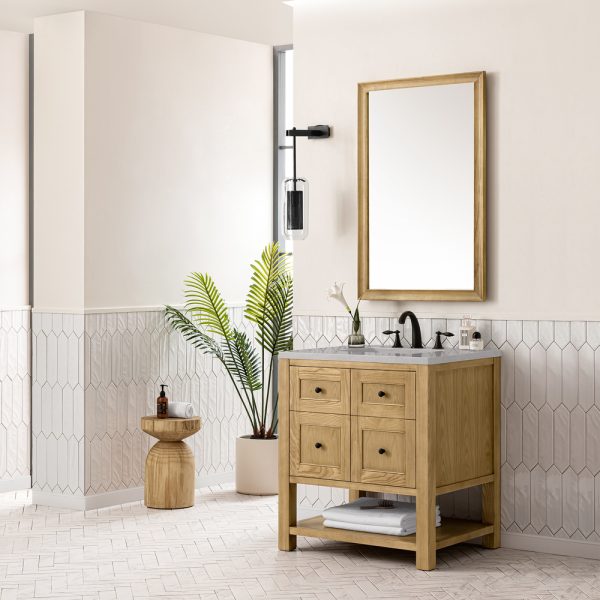 Breckenridge 30" Bathroom Vanity In Natural Light Oak With Eternal Serena Top