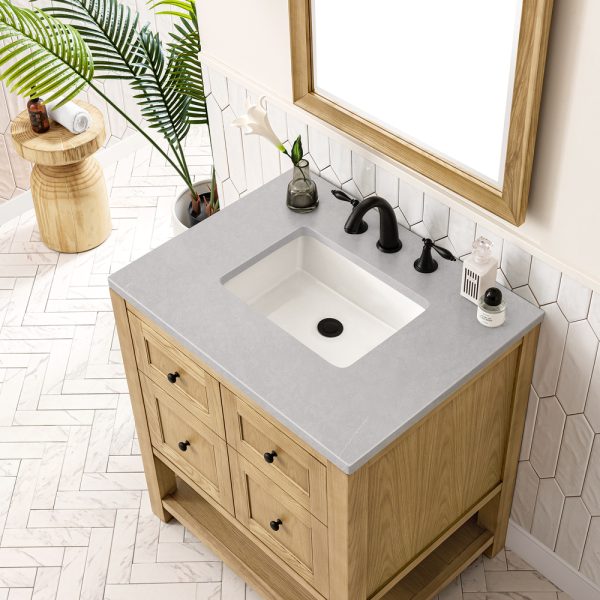 Breckenridge 30" Bathroom Vanity In Natural Light Oak With Eternal Serena Top