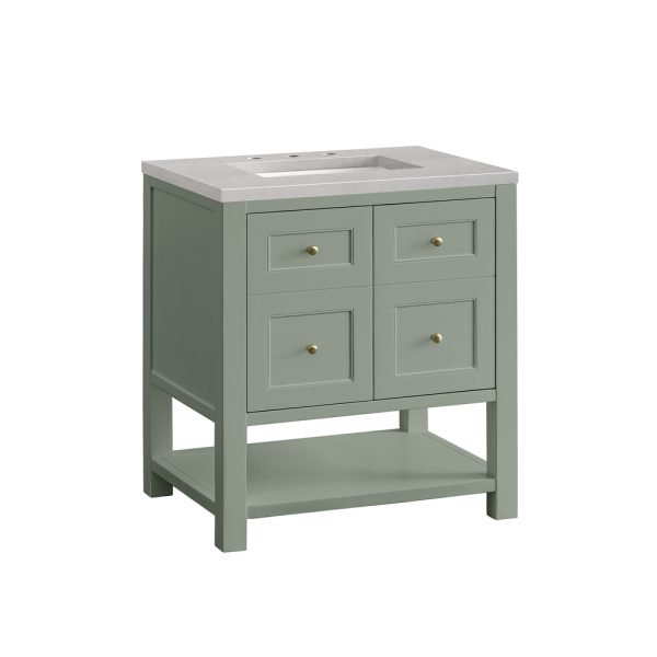 Breckenridge 30" Bathroom Vanity In Smokey Celadon With Eternal Serena Top