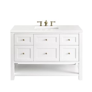 Breckenridge 48" Bathroom Vanity Cabinet In Bright White