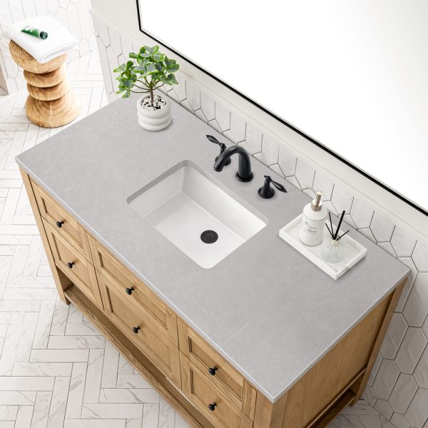 Breckenridge 48" Bathroom Vanity In Natural Light Oak With Eternal Serena Top