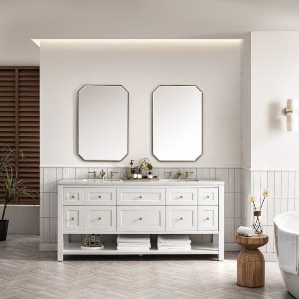 Breckenridge 72" Bathroom Vanity Cabinet In Bright White