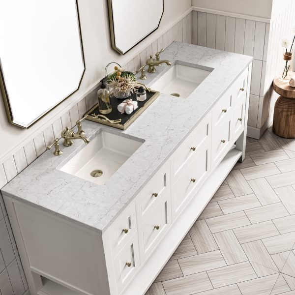 Breckenridge 72" Bathroom Vanity Cabinet In Bright White