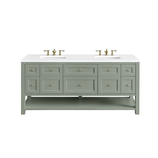 Breckenridge 72" Bathroom Vanity Cabinet In Smokey Caledon