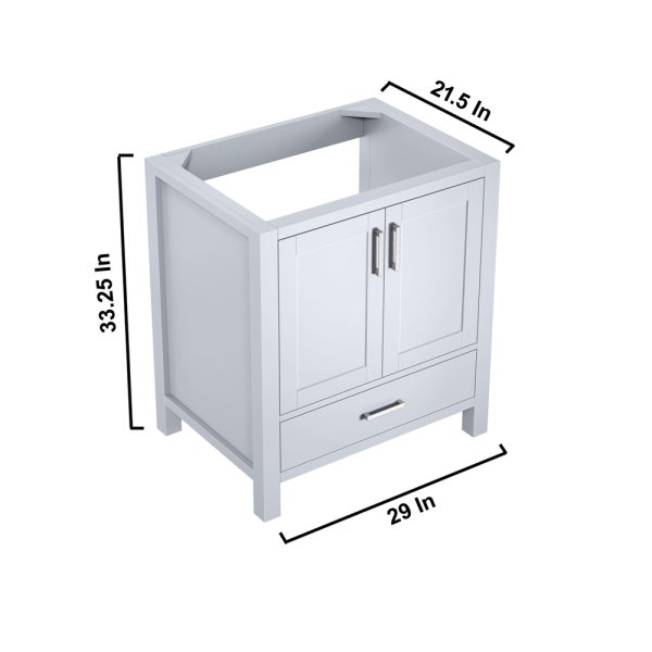 Jacques 30" White Bathroom Vanity Cabinet