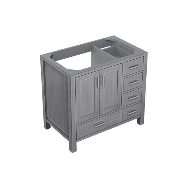 Jacques 36" Distressed Grey Bathroom Vanity Cabinet Left