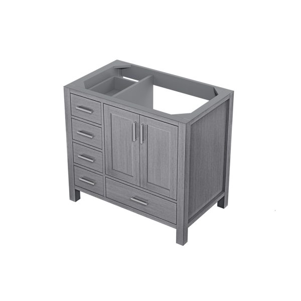 Jacques 36" Distressed Grey Bathroom Vanity Cabinet Right