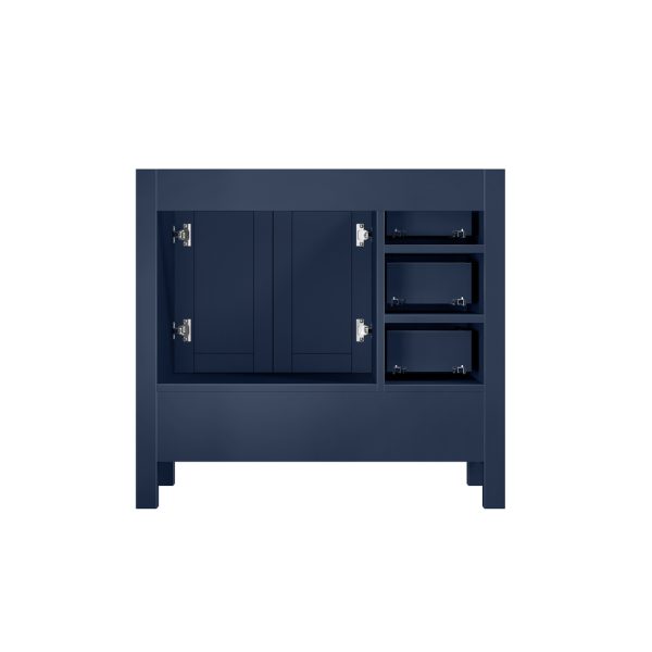 Jacques 36" Navy Blue Bathroom Vanity Cabinet Right