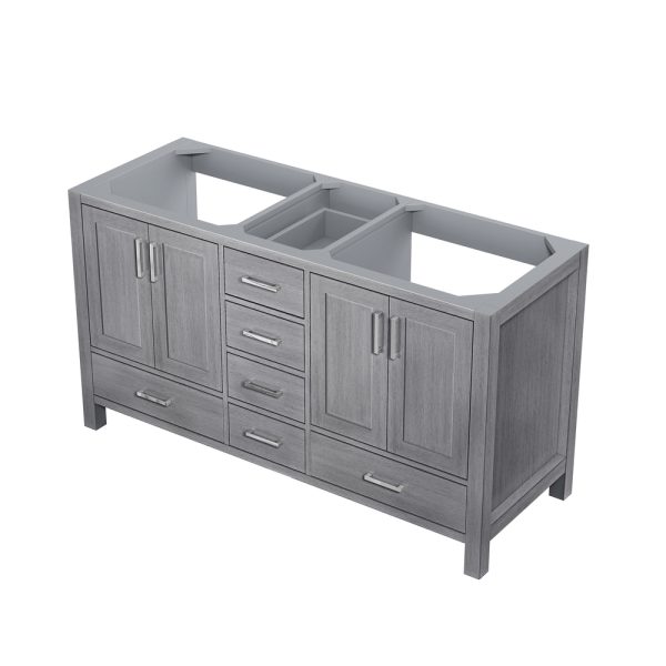 Jacques 60" Distressed Grey Bathroom Vanity Cabinet