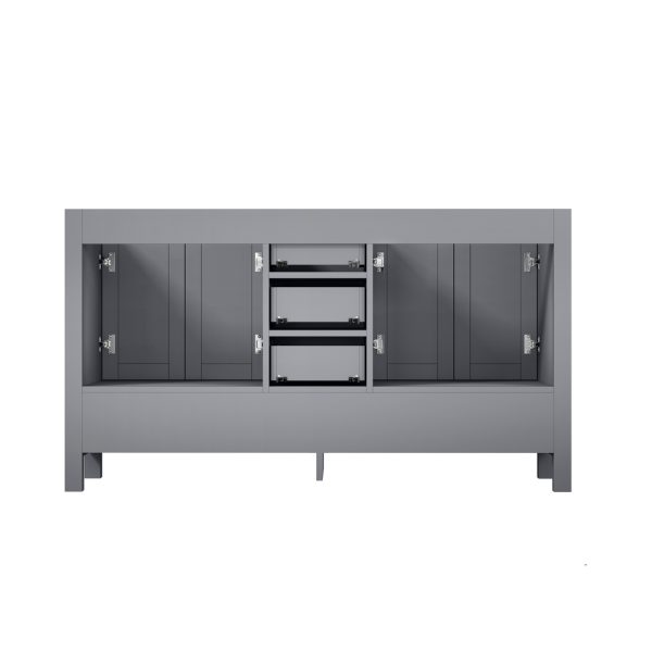 Jacques 60" Distressed Grey Bathroom Vanity Cabinet