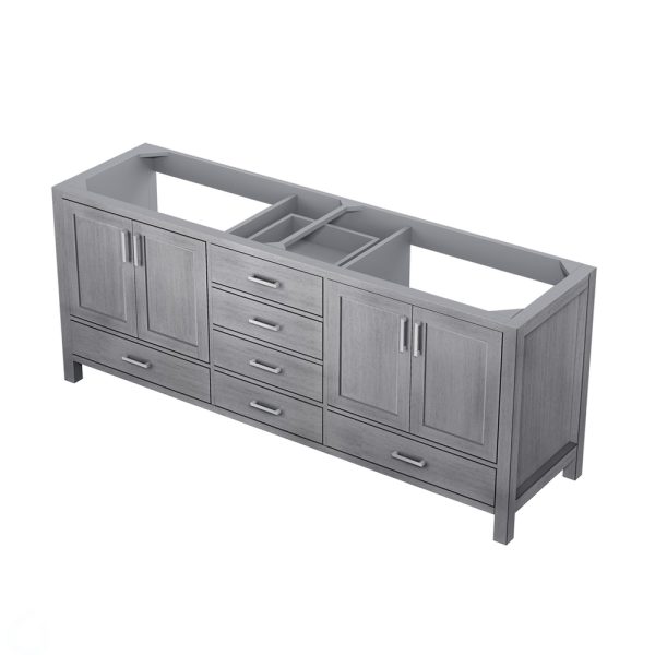 Jacques 80" Distressed Grey Bathroom Vanity Cabinet