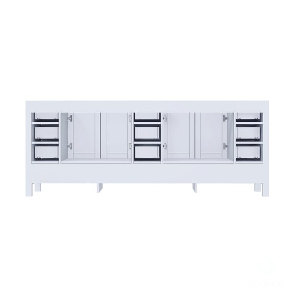 Jacques 84" White Bathroom Vanity Cabinet