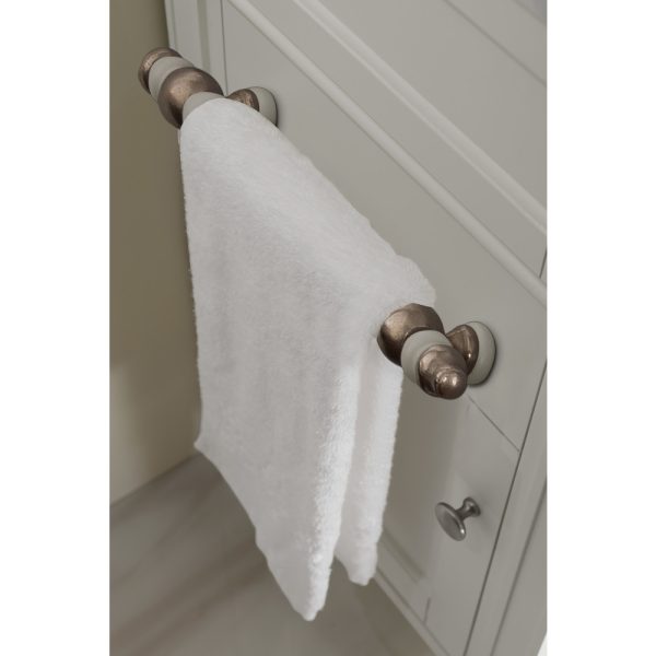 Brittany 46 inch Bathroom Vanity in Bright White With Carrara Marble Top