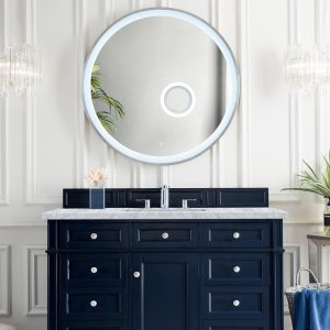 Brittany 48 inch Bathroom Vanity in Victory Blue With Carrara Marble Top