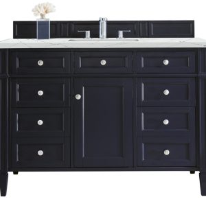Brittany 48 inch Bathroom Vanity in Victory Blue With Ethereal Noctis Quartz Top