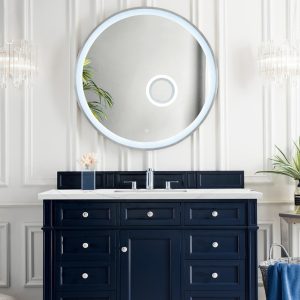 Brittany 48 inch Bathroom Vanity in Victory Blue With Ethereal Noctis Quartz Top