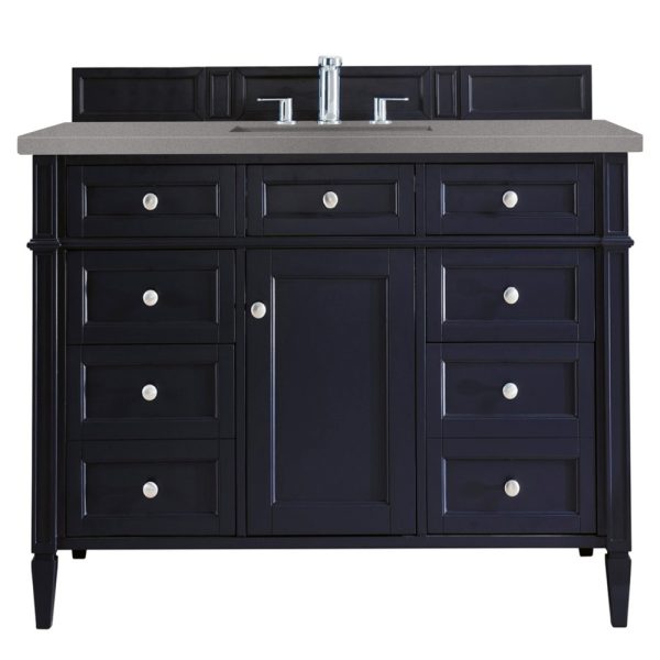 Brittany 48 inch Bathroom Vanity in Victory Blue With Grey Expo Quartz Top