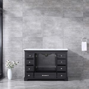 Dukes 48" Espresso Bathroom Vanity With Carrara Marble Top