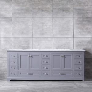 Dukes 84" Dark Grey Bathroom Vanity With Carrara Marble Top
