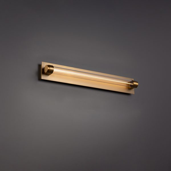 Jedi Bathroom Vanity Sconce 20" in Aged Brass