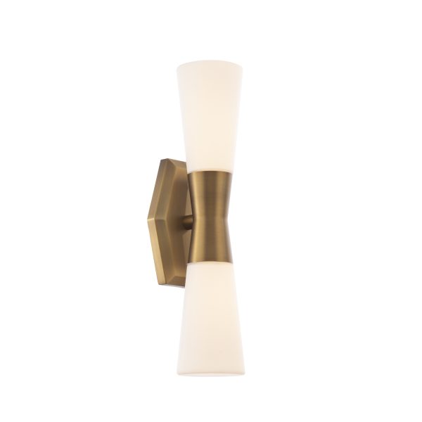 Locke Bathroom Vanity Sconce 18" in Aged Brass