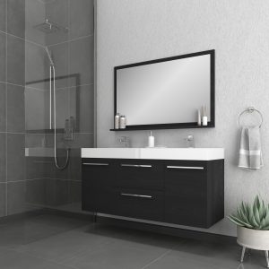 Ripley 60" Double Bathroom Vanity In Black