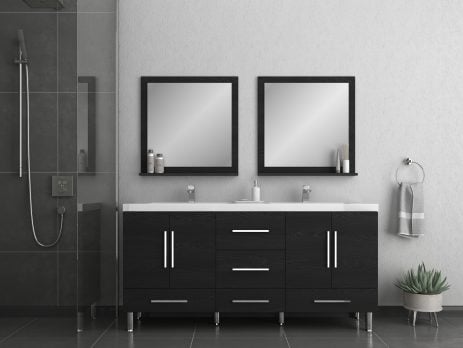 Ripley 72" Double Bathroom Vanity In Black