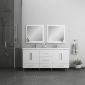 Ripley 72" Double Bathroom Vanity In White