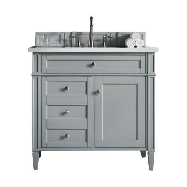 Brittany 36" Single Vanity with Urban Gray with White Zeus Quartz Top