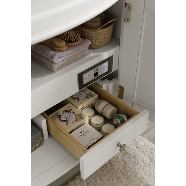 Brittany 46" Single Vanity with Bright White with White Zeus Quartz Top