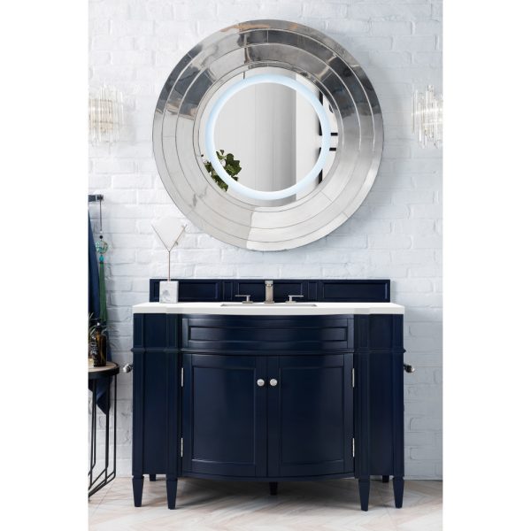 Brittany 46" Single Vanity with Victory Blue with White Zeus Quartz Top