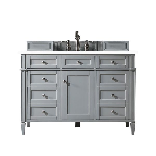 Brittany 48" Single Vanity with Urban Gray with White Zeus Quartz Top