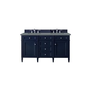 Brittany 60" Double Vanity in Victory Blue with Cala Blue Quartz Top