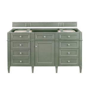 Brittany 60" Single Vanity Cabinet in Smokey Celadon