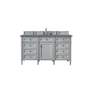 Brittany 60" Single Vanity in Urban Gray with Cala Blue Quartz Top