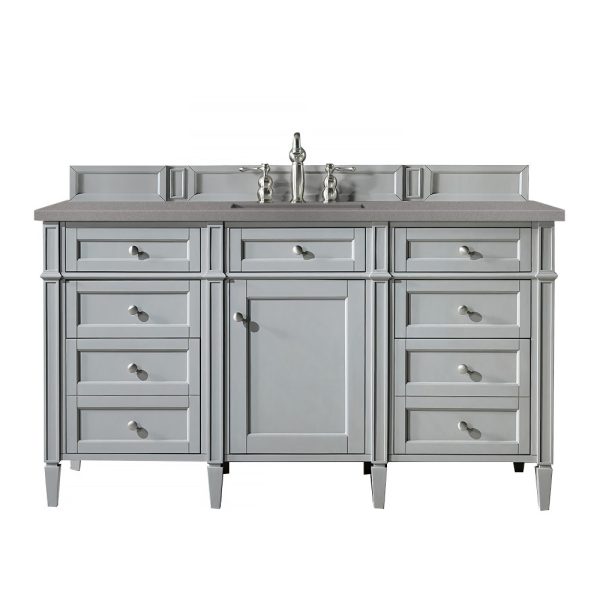 Brittany 60" Single Vanity in Urban Gray with Grey Expo Quartz Top