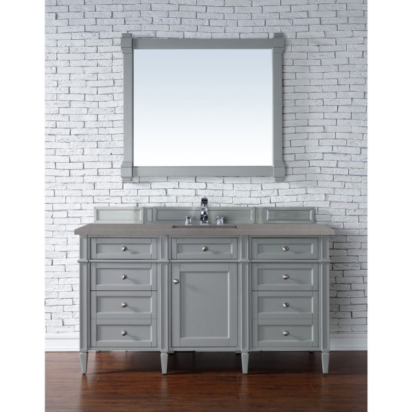 Brittany 60" Single Vanity in Urban Gray with Grey Expo Quartz Top