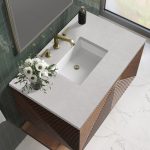 Marcello 36" Single Vanity in Chestnut with Eternal Serena Top