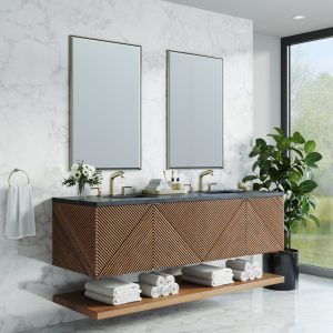 Marcello 72" Single Vanity in Chestnut with Charcoal Soapstone Top