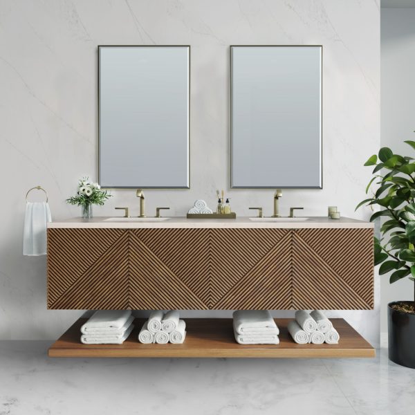 Marcello 72" Single Vanity in Chestnut with Eternal Marfil Top