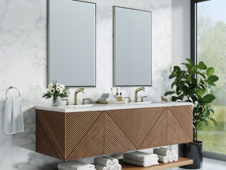 Marcello 72" Single Vanity in Chestnut with Ethereal Noctis Top