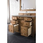 Bristol 48" Single Vanity in Saddle Brown with Grey Expo Quartz Top
