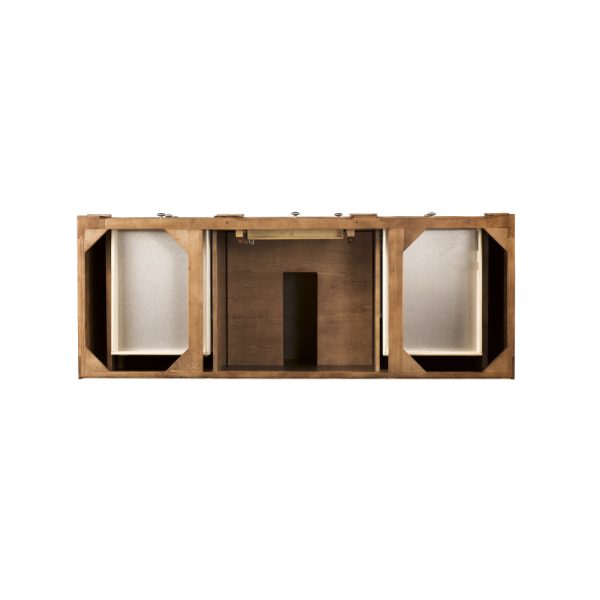 Bristol 60" Single Vanity Cabinet, Saddle Brown