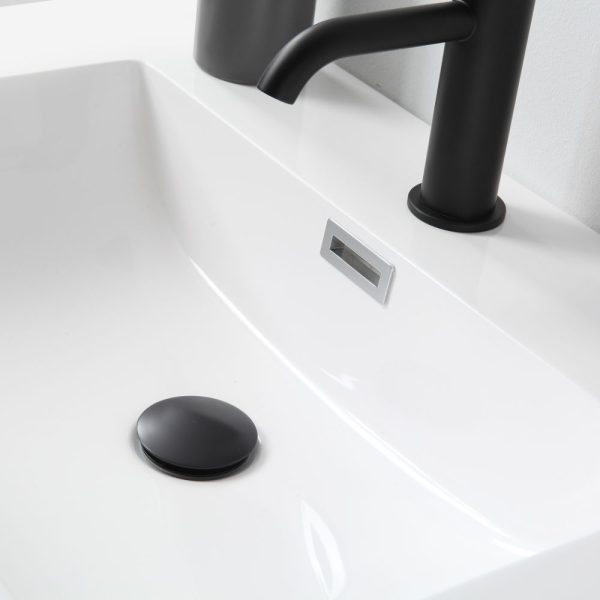Advento 30 inch Dark Gray Wall Mount Bathroom Vanity