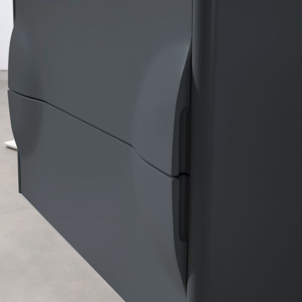 Advento 30 inch Dark Gray Wall Mount Bathroom Vanity