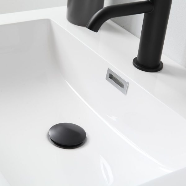 Advento 24 inch Light Gray Wall Mount Bathroom Vanity