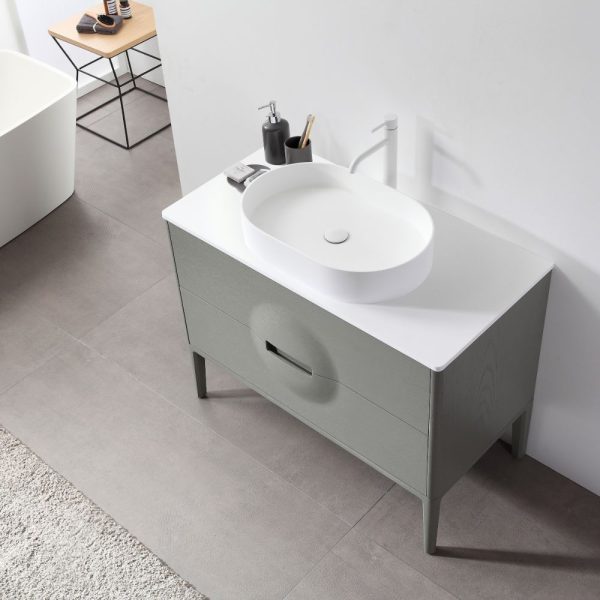 Advento 48 inch Olive Green Freestanding Bathroom Vanity